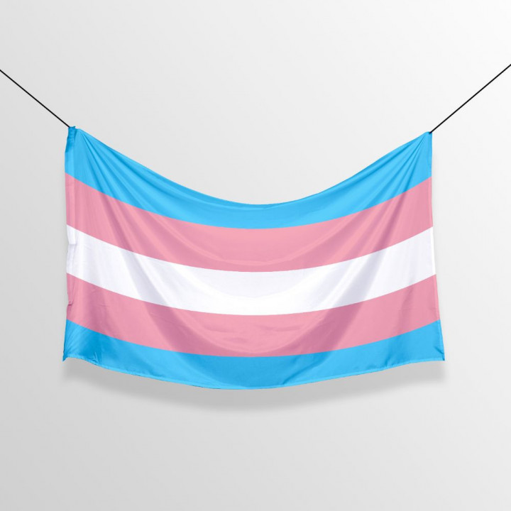 Veľká trans vlajka - transrodovosť