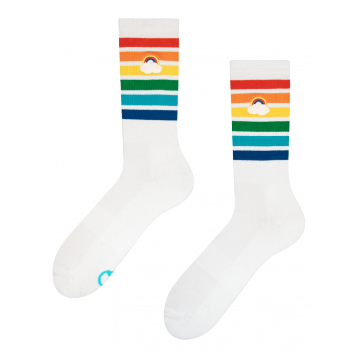 Dúhové Pride ponožky s dúhou a obláčikom