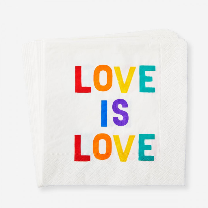 Pride servítky Love Is Love